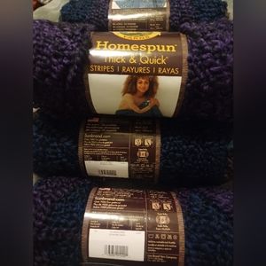 Lion Brand Yarns homespun tartan stripes